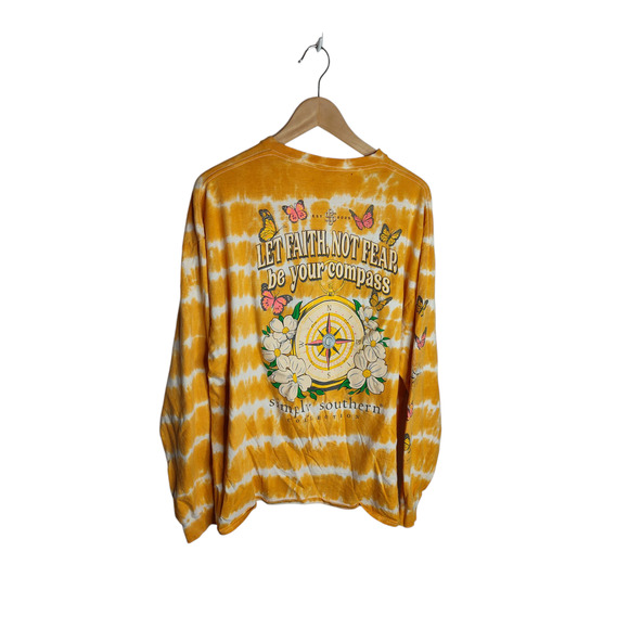 Simply Southern Yellow Tie-Dye Long Sleeve Tee - Picture 1 of 7